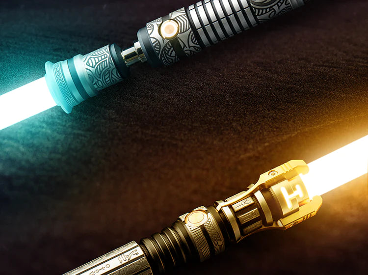 Background with lightsabers
